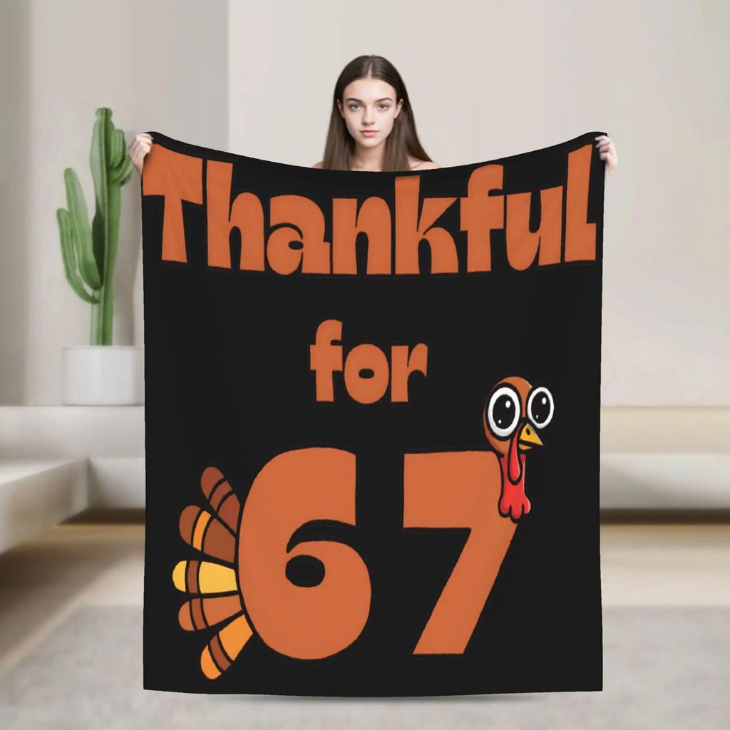 Six Seven Meme Black History Flannel Blanket Soft Warm Throw for Bed Sofa Cover Winter