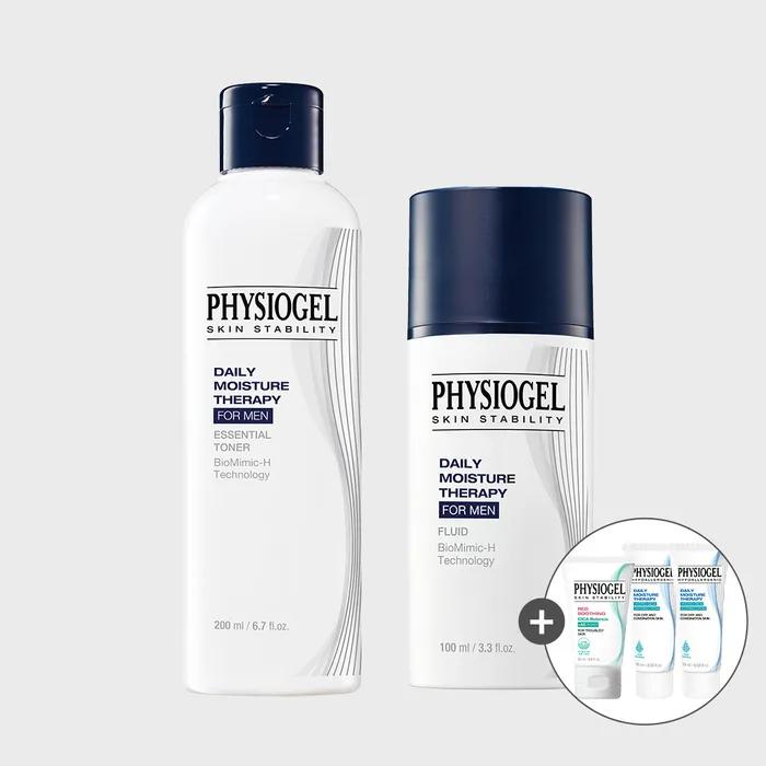 Physiogel_DMT For Men Fluid 100ml + DMT For Men Essential Toner 200ml + DMT Cica Soothing Cream 10ml X 2 + AC Foam Cleanser 20ml X 1