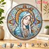 2D Flat, Acrylic Puzzle Sun Catcher, Icon Stained Glass Flower Theme Sun Catcher Puzzle, Home and Garden Decor, Perfect Gift For, Thanksgiving, Valent