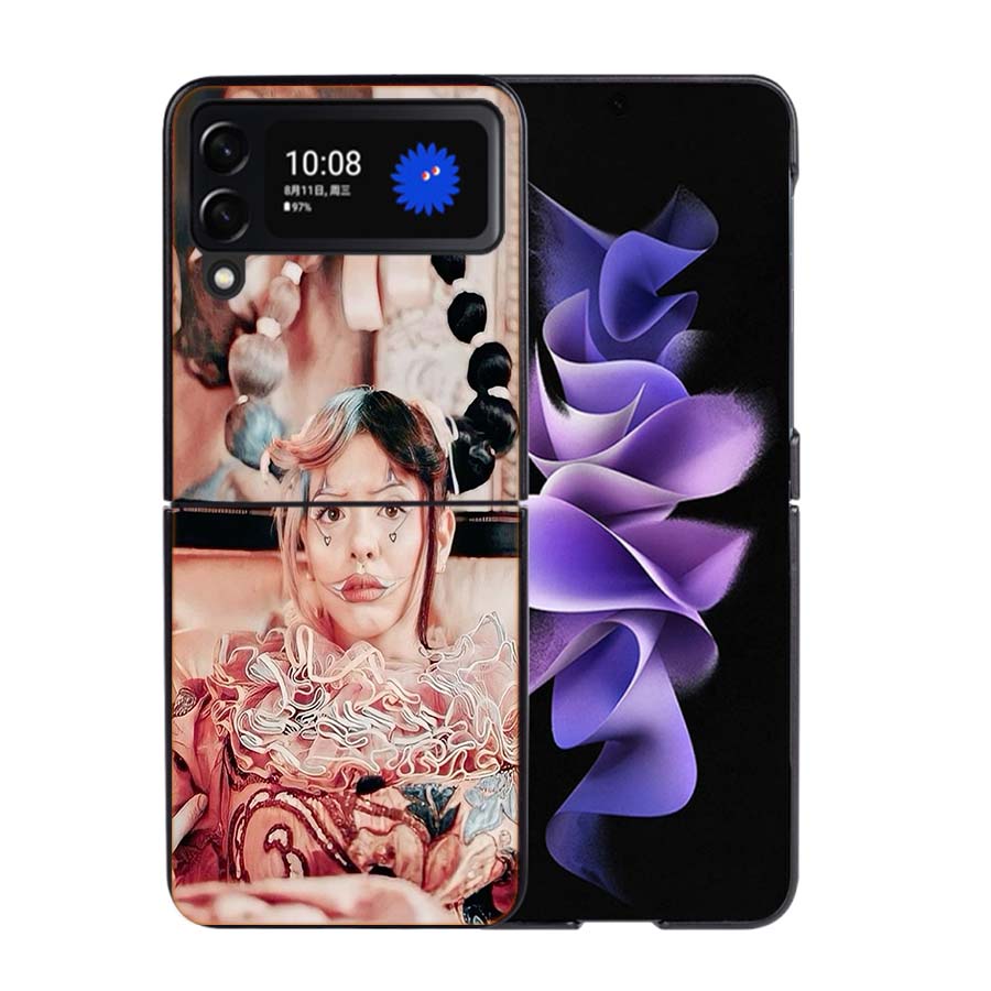 Melanie Martinez Phone Case For Samsung Z Flip 7 6 5G Galaxy Z Flip4 Z Flip5 Z Flip3 Coque Black Hard PC Shell Protective Cover