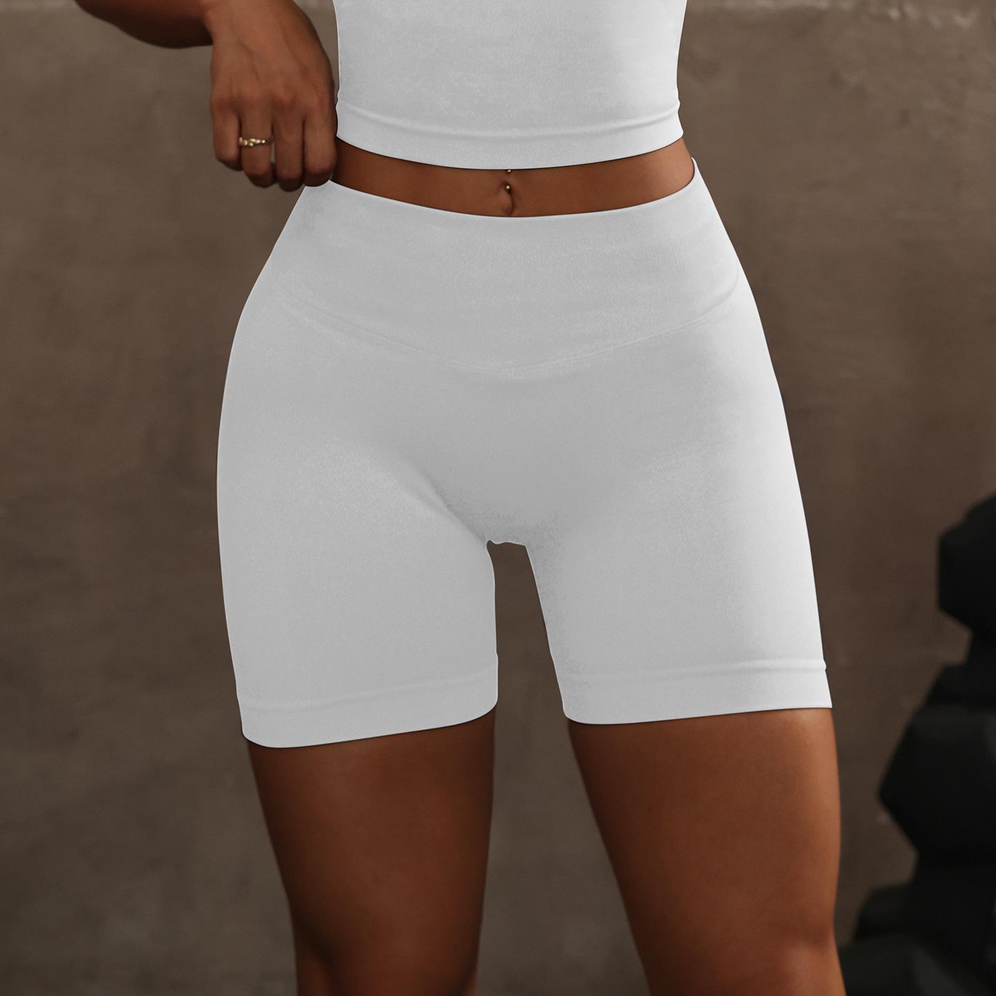 

Спортивные шорты европейские и американские для йоги и фитнеса, с лямками через шею, с персиковыми бедрами, облегающие спортивные шорты L