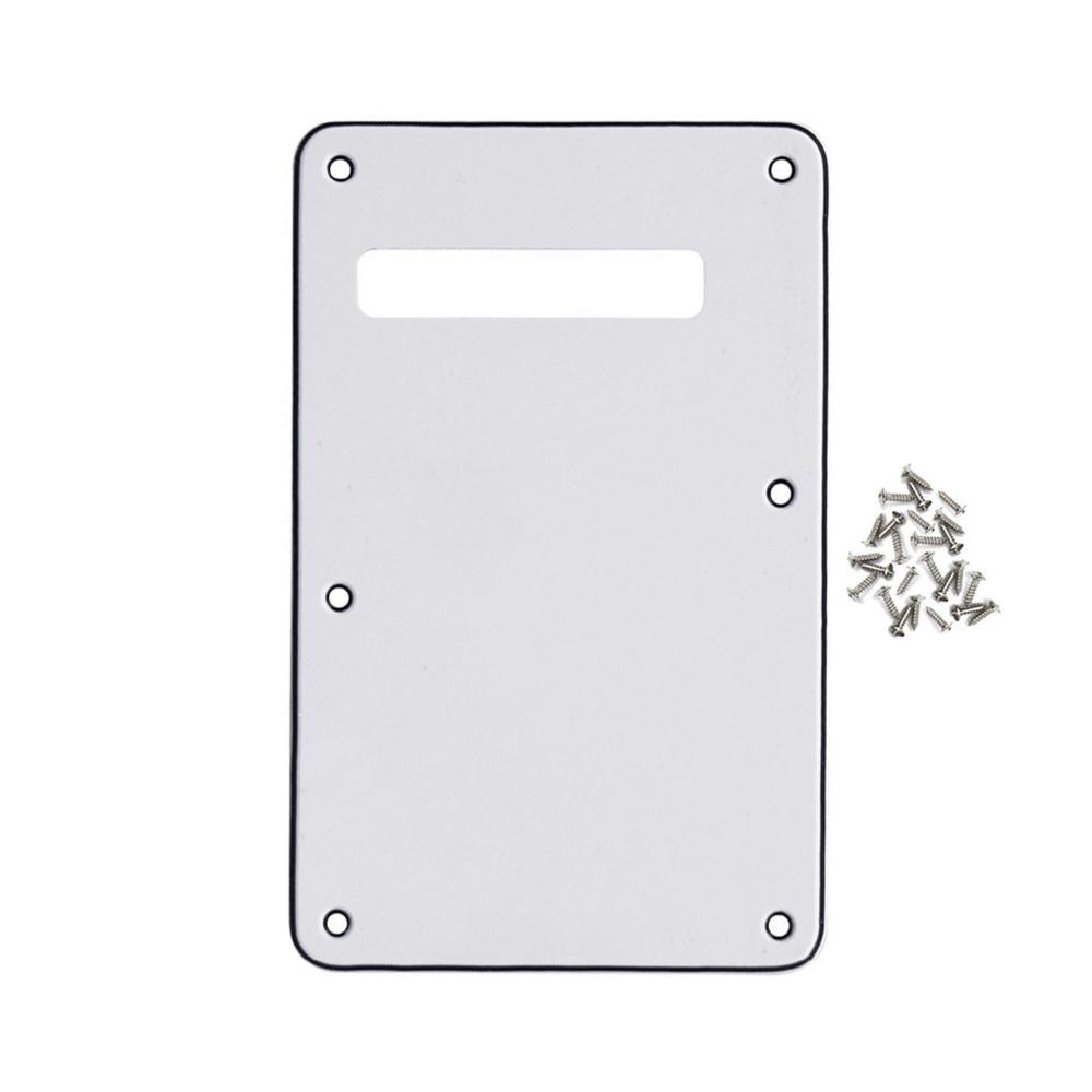 FLEOR 1pc ST Guitar Pickguard Tremolo Cavity Cover Guitar Back Plate Backplate with Screws for FD ST