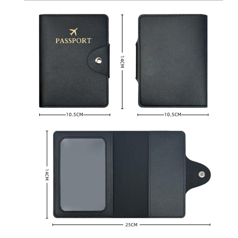 Women Men Fashion Business Passport Covers Holder Multi-Function ID Bank Card PU Leather Wallet Case Travel Accessories