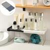 Stainless Steel Seasoning Bottle Storage Rack Retractable Cabinet Sliding Rack  Bathroom