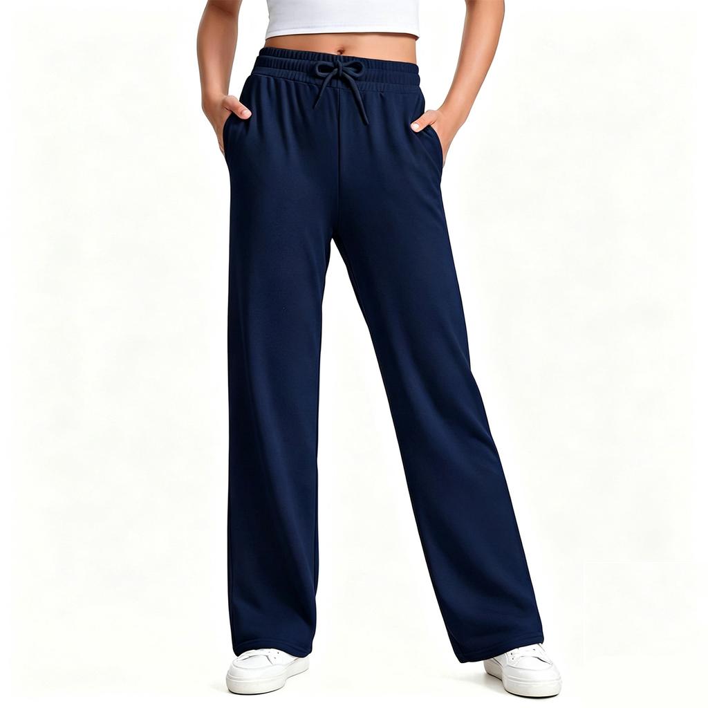 Women's -Lined Loose Fit Sweatpants with Drawstring Waist and Pockets for Daily Wear