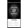 POEDAGAR Moderne Hohlzifferblatt Uhr Sport Top Marke Tonneau Wasserdicht Leuchtend Kalender Silikonarmband Herren Uhren Reloj Hombre