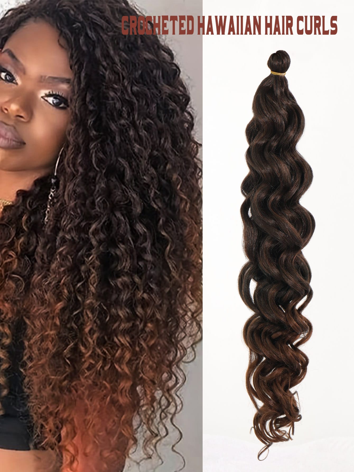 

Синтетический парик волнистые крючком накладные волосы 20 дюймов гавайские африканские кудри водная волна плетеные волосы 20inch