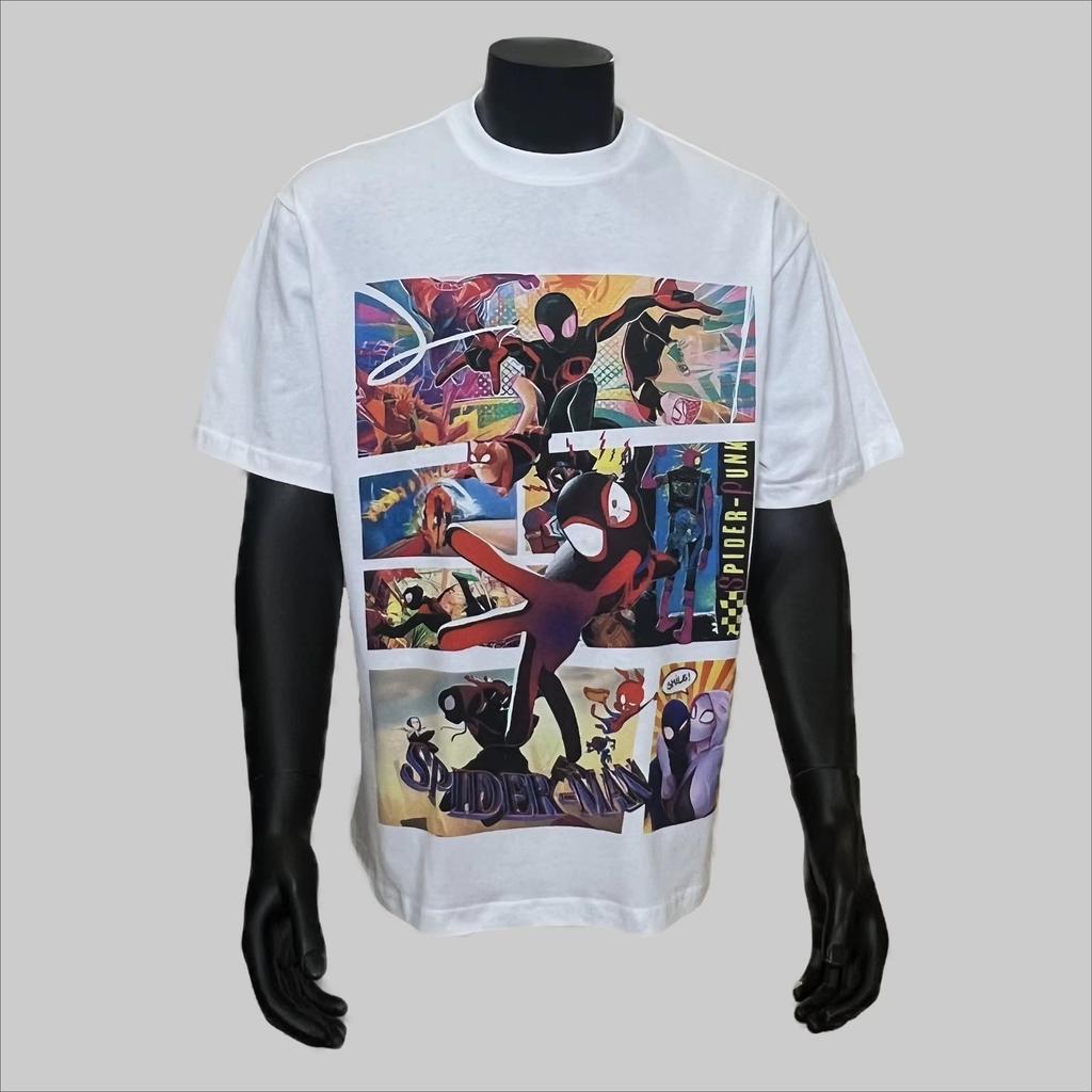 Spider-Man American Character Design Sense Printed Letters Niche European T-shirt Short Sleeve Sport Autumn and winter innerwear