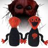 Gruseliges Horror-Spiel Plüschtier Der Gekochte Dunkler Stil Stoffpuppe Rot Schwarz