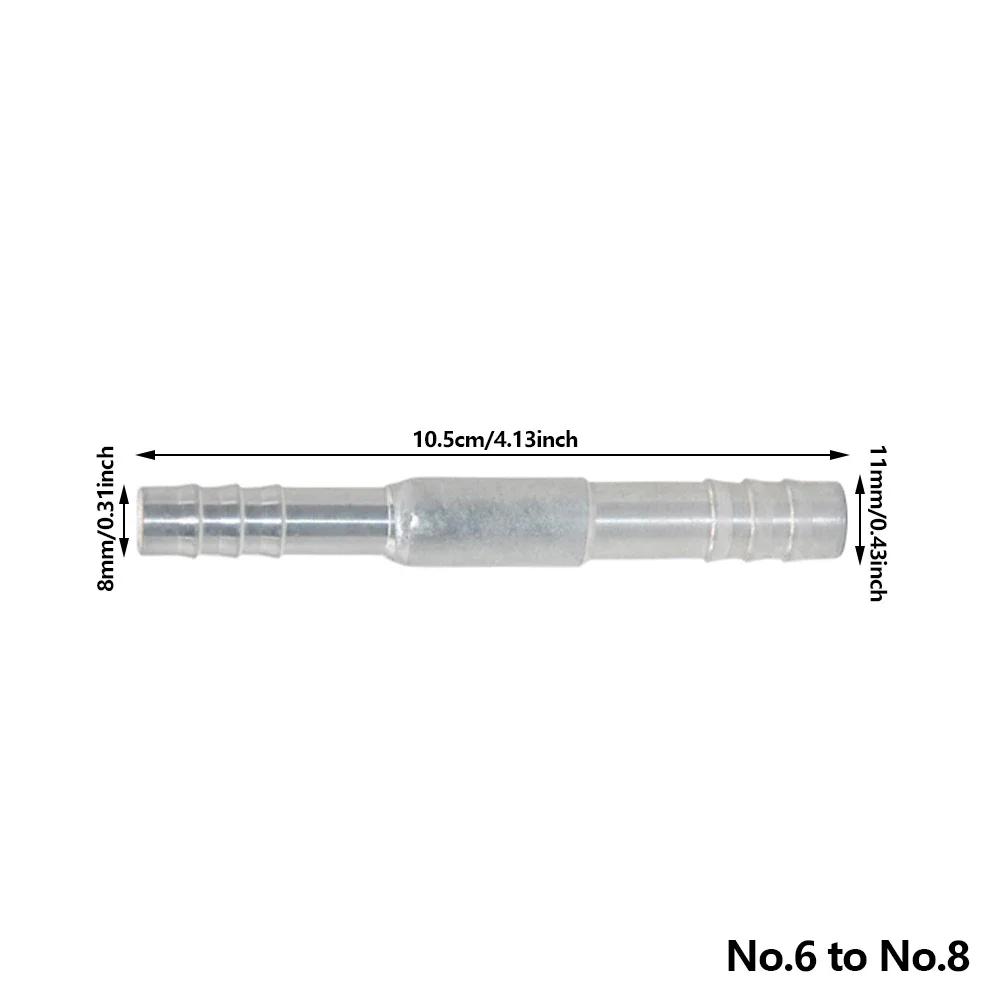 1pcs A/C Refrigerant Hose Barb Fitting 3/8 1/2 5/8 3/4 Straight Splice Push In Fitting Aluminium #6 #8 #10 #12 Car Accessories