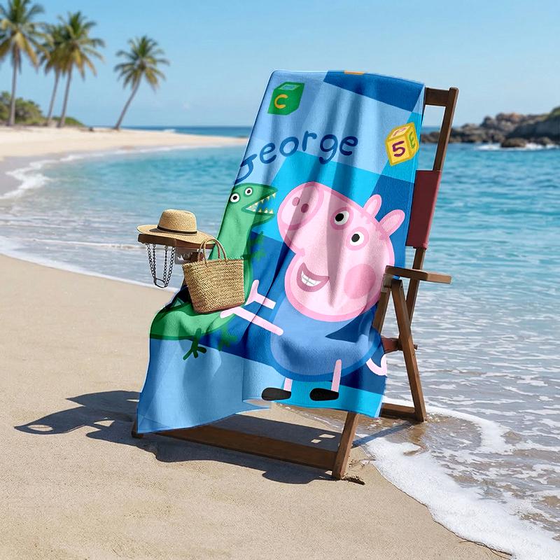 Pink Pig Fashion Beach Towel: Ideal for Summer Adventures Soft, Absorbent and Quick Drying Suitable for Swimming and Bathing