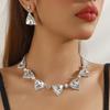 Elegant Crystal Necklace & Earrings Set for Weddings and Banquets
