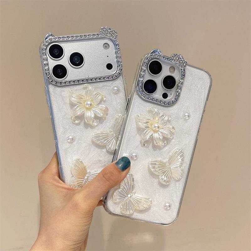 Fairy butterfly iPhone17promax mobile phone case for 16Pro15pm light luxury anti-drop 14/13