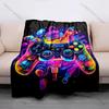 Game Controller with Colorful Elements Blanket Suitable for Home Bedroom Sofa Travel Camping Blanket Various Sizes for Gifts