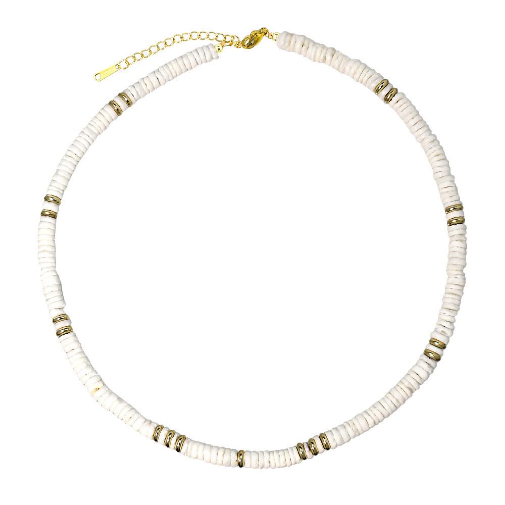 Colar de Conchas e Miçangas Beach Vibes – Joias Boêmias Naturais para Moda Feminina