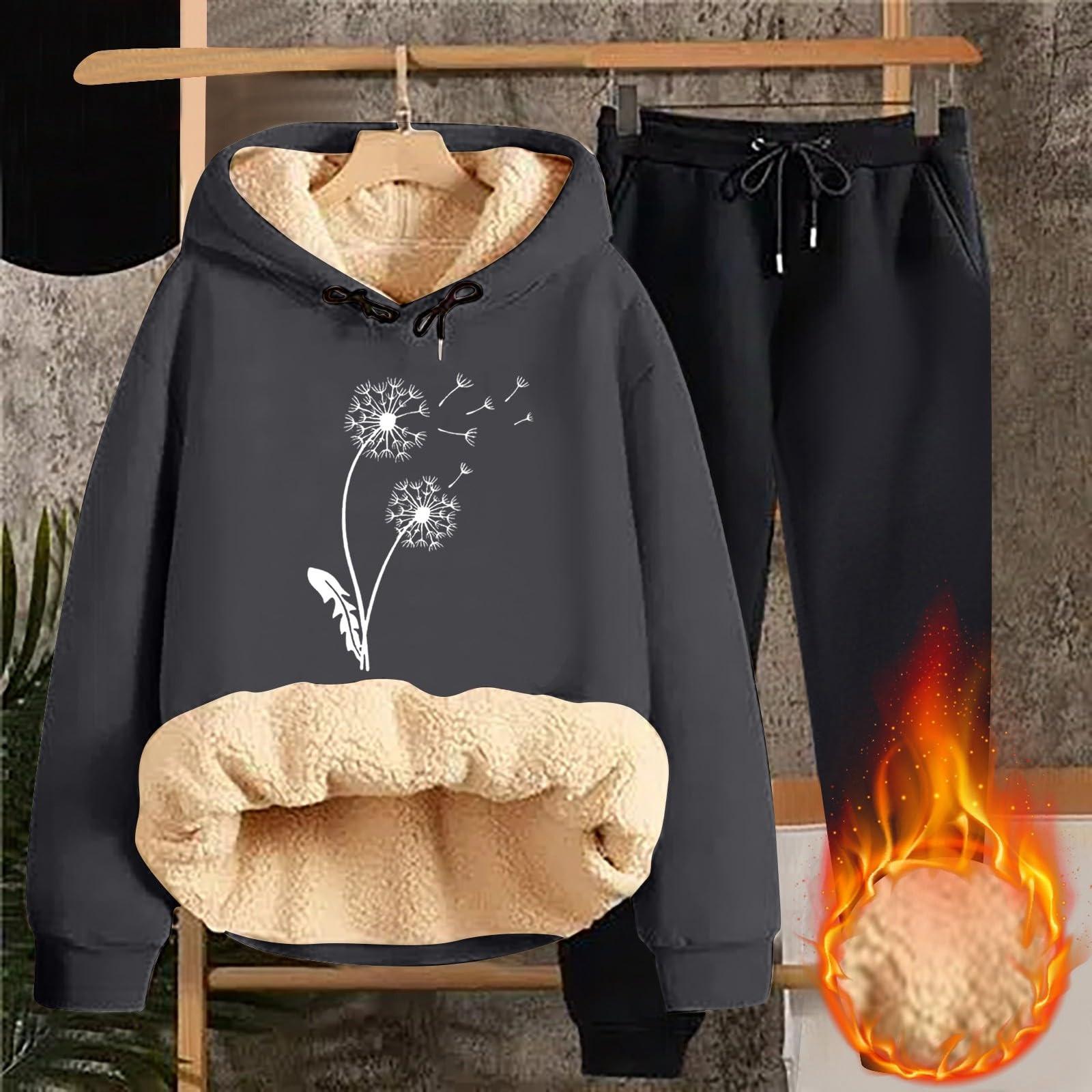 

Женская модная толстовка с капюшоном и принтом, повседневный комплект из двух предметов XXXXXL