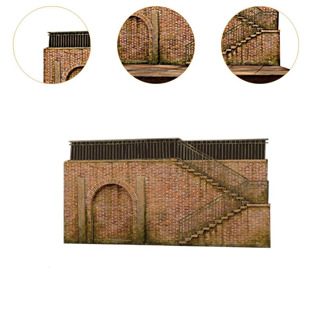 1/35 Building Model Kit Scenery Layout DIY Scene Factory Wood Foam, Diorama, Unfinished 1:35 Scale