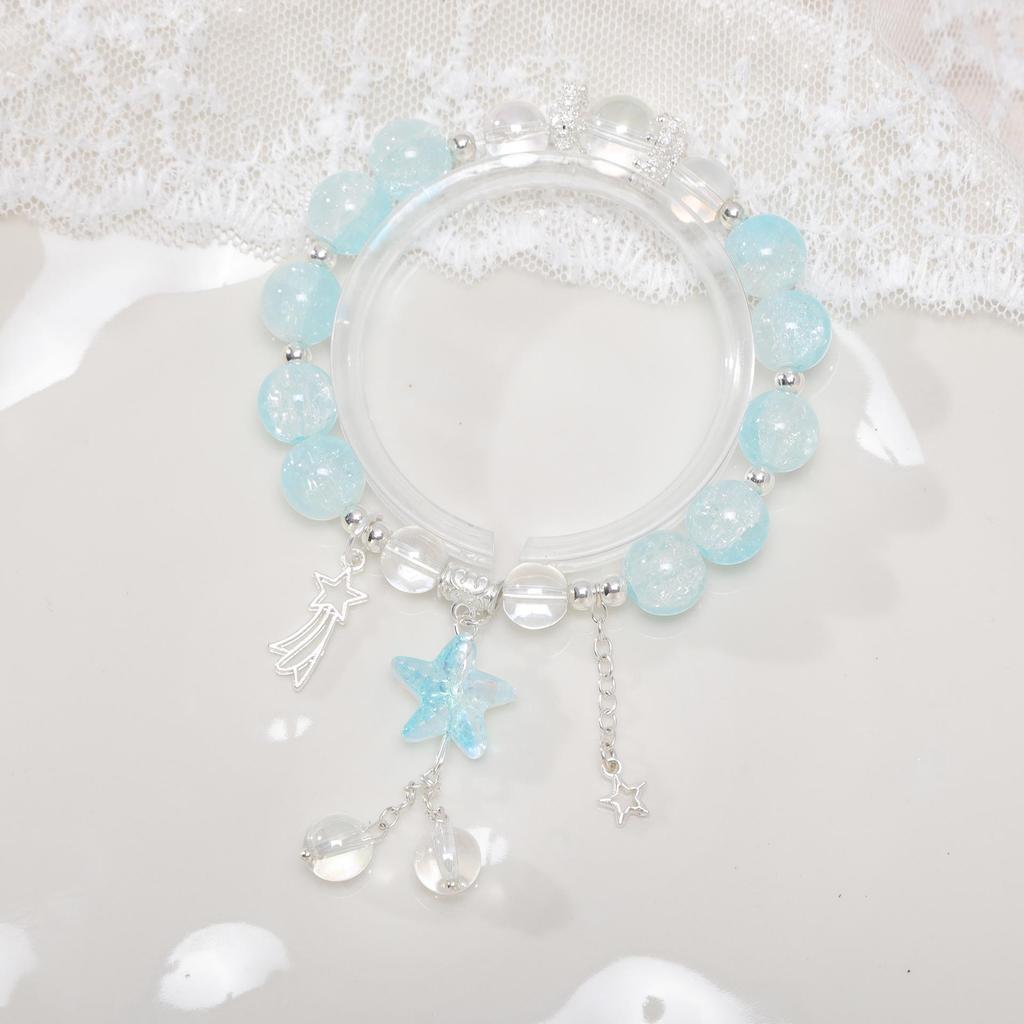Mori Style Mermaid Crystal Bracelet - Sweet, Versatile Design for Women, Students, and Best Friends.