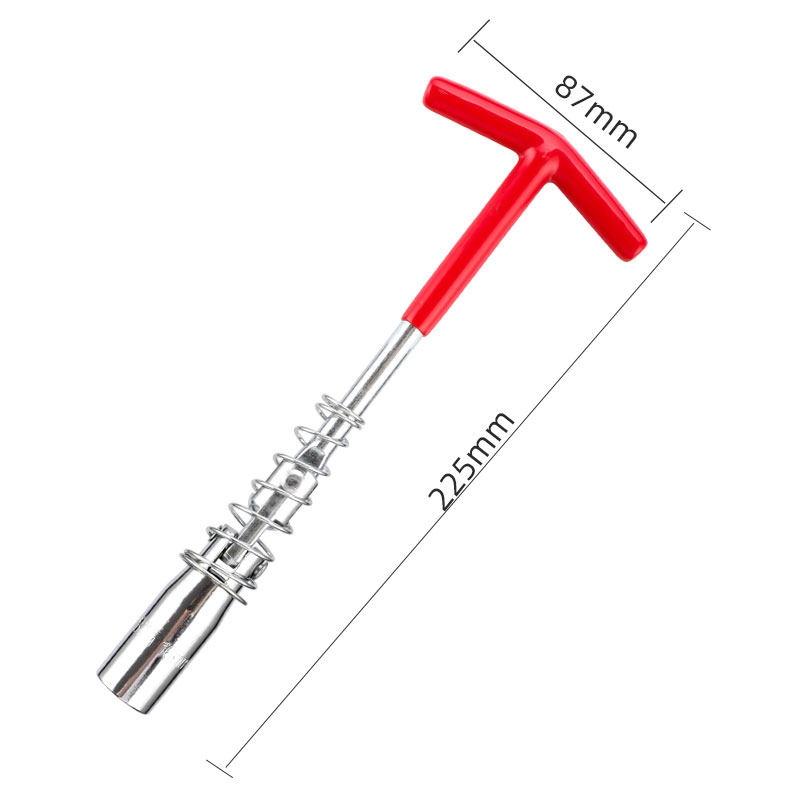 21mm/0.82inch Spark Plug Socket Tool,Easy Bend Flexible Socket Wrench,T-handle Spark Plug Removal Wrench,For Nut Removal