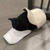 Korean-style Solid Color Distressed Ripped Baseball Cap for Women, Spring/summer Trendy Versatile Street Sun-shading Curved Brim Cap