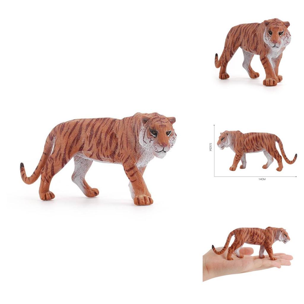 Forest Red Male Tiger Figurine With Realistic Design For Childrens Learning