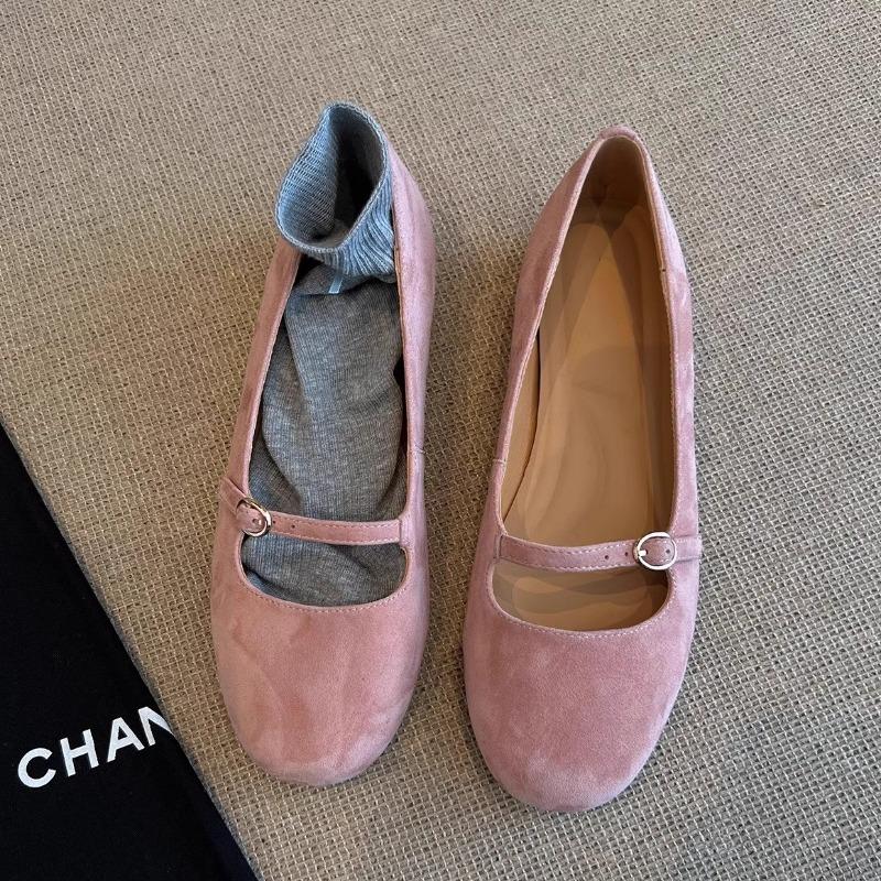 Fashion New Women's Flats Bottom Single Shoes Round Toe Mary Janes Style Casual Footwear French Vintage Light Mouth Design Zapatos Mujer