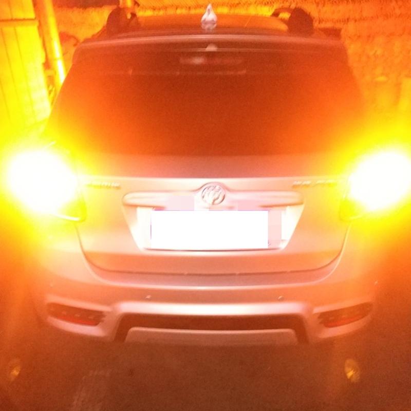 2pcs Car LED 1156 BA15S P21W BAU15S PY21W 1157 BAY15D 7443 LED Bulbs 144SMD CanBus Lamp Reverse Turn Signal Light Bulbs 7
