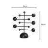 Metal Handicraft Geometric Candle Holder Rotate Candelabrum Black Candlestick Home Decoration Accessories Candle Stick Holder