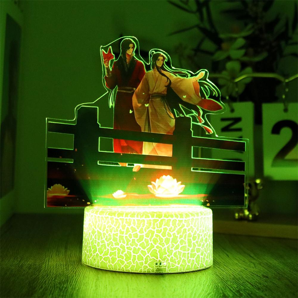 Anime Figures 3D Lamp Tian Guan Ci Fu LED Night Light Remote Control Smart Touch RGB Lamps Home Bedroom Lamps Decor Friend Gifts