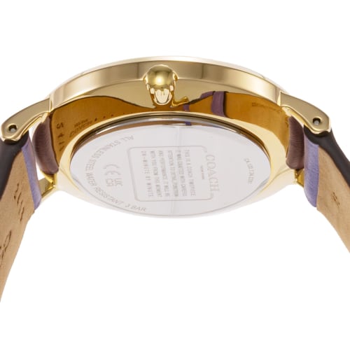 Coach Perry Watch, 36mm, Silver Dial, Quartz Movement, Water Resistant, Mineral Glass, 14504134, Women's, Purple