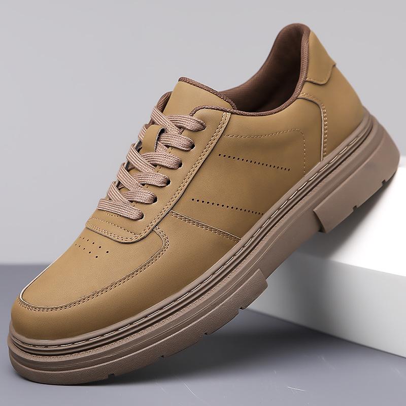 

Модные дизайнерские новые однотонные повседневные кожаные мужские кроссовки на платформе весна-осень для спорта на открытом воздухе мужские туфли Zapatillas Hombre 44