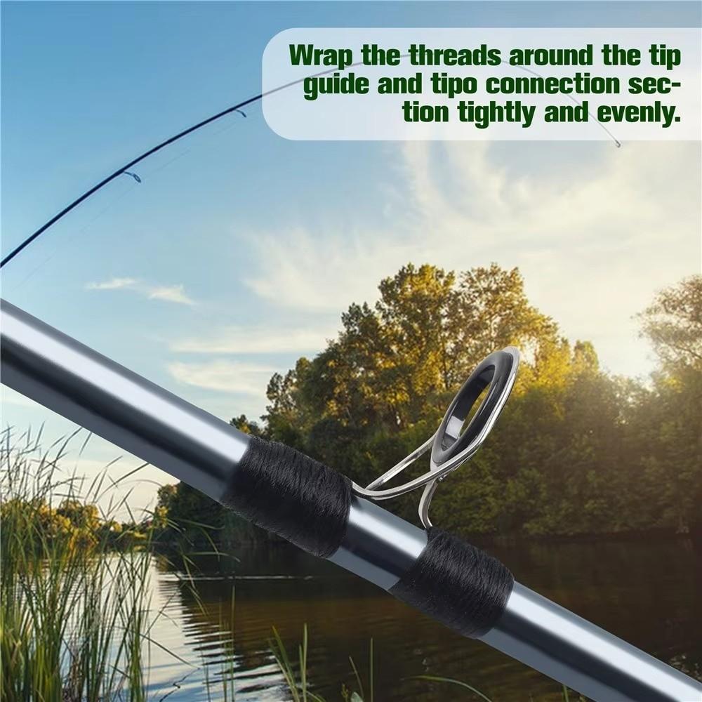 Kit di Riparazione Canna da Pesca Lunghezza Filo 2000M Materiali per Costruzione Canna Riparazione Canna da Pesca