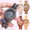 Men's Fashion Digital Creative Bamboo Watches Modern Wooden Sandalwood Pattern Lovers Watches Women
