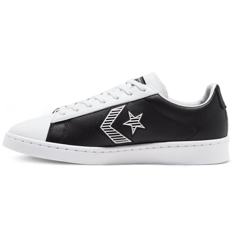 Converse Cons Pro Leather Non-slip Durable Low-top Skate Shoes Unisex Black