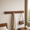 Black Walnut Wall-Mounted Coat Rack Natural Finish for Hallway, Small Apartments