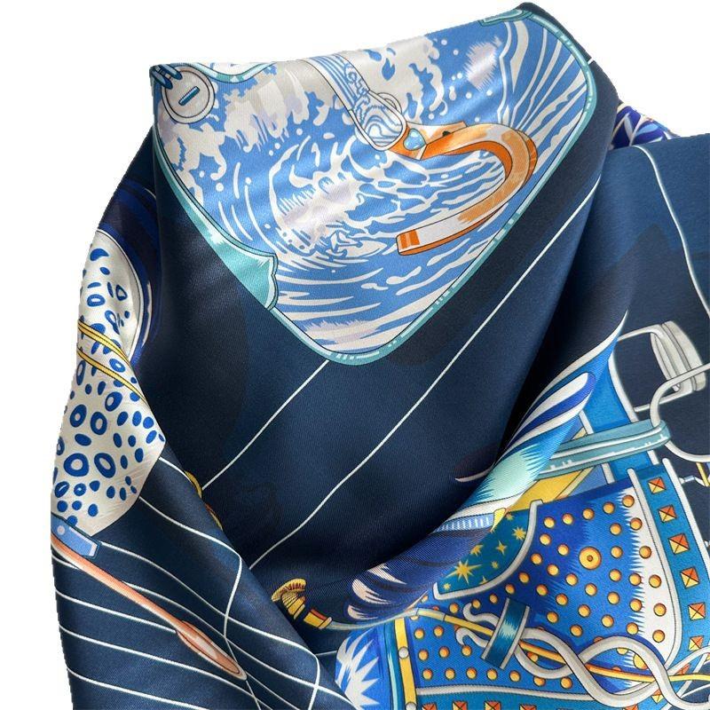 88x88cm 100% Mulberry Silk Twill Scarf Luxury Oversized Square Shawl Elegant Women's Wrap for Spring Summer