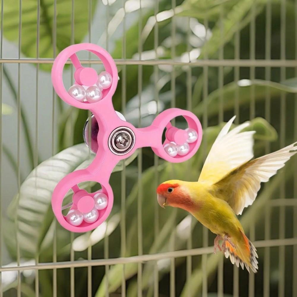 Rotating Spinner Wheel ABS Parakeet Toy New Bird Interactive Toys Mental Enrichment Play
