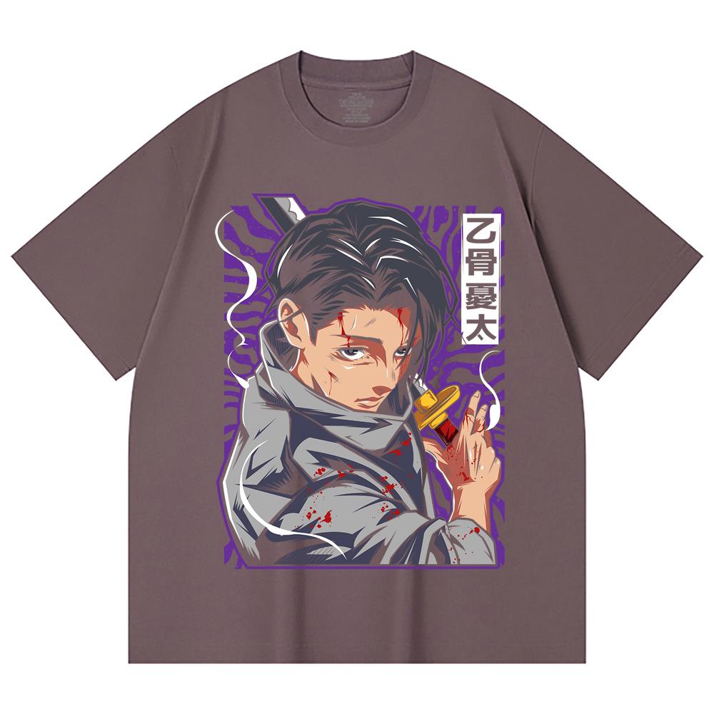 230 Gsm 100% Cotton Jujutsu Kaisen V53 Yuta Print Unisex Heavy Cotton T Shirt