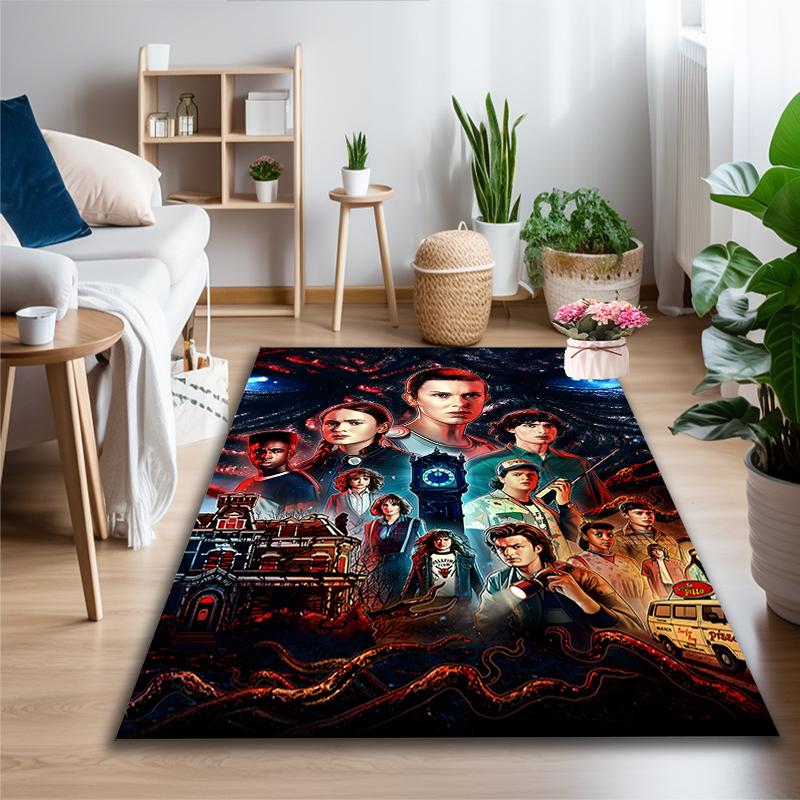 1pc Fantasy Crew Printed Chair Rug for Home Office Use, Living Room Kitchen Game Room Area Carpet