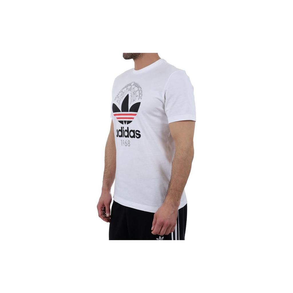 adidas Originals Trefoil Tee Casual Sport T-shirt met korte mouwen Heren Tops Wit CD6827