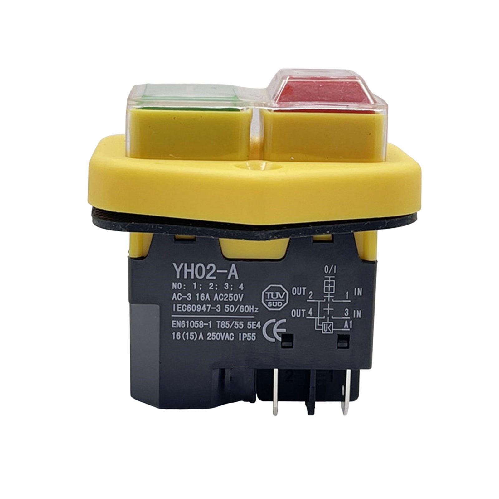 

Waterproof ON OFF Momentary Button Switches 4/5 Pin Electromagnetic Push Button with Cover 250V Push Button Switches 4P