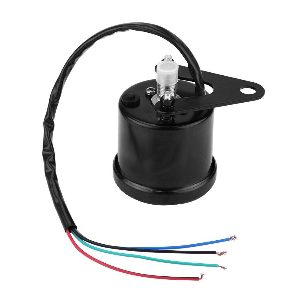 Digital Motorcycle Speedometer, Keenso 12V DC Universal Motorcycle LED Backlight Digital Speedometer Tachometer Speed Gauge Oil Level Meter Voltmeter