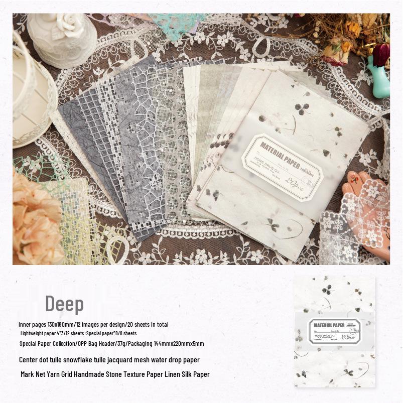 DIY Multi-Material Paper with Colorful Retro Grid Design for Journal Background Decoration