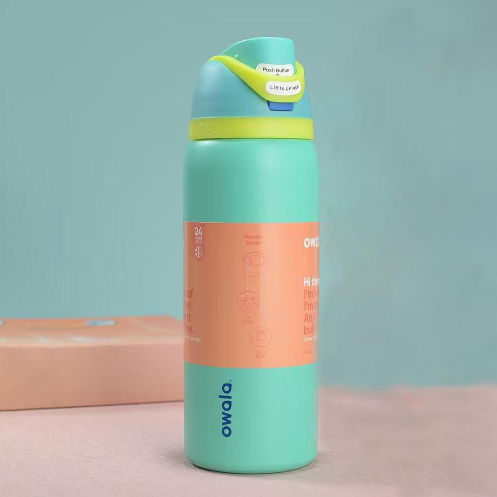 Sip Insulated Owala Stainless Steel Water Bottle With Straw For Travel Sports