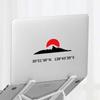 The rising red sun and Mount Fuji Stickers with its longitude and latitude decal,creative&fashion decal for car  laptop