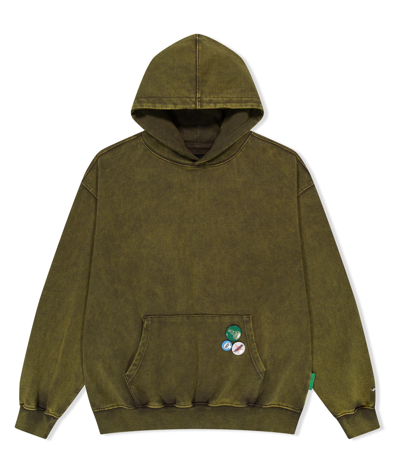 Yes Ic Y.E.S Badges Hoodie Khaki S
