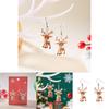 Festive Reindeer Acrylic Earrings For Women With Unique Geometric Style And Christmas Vibe