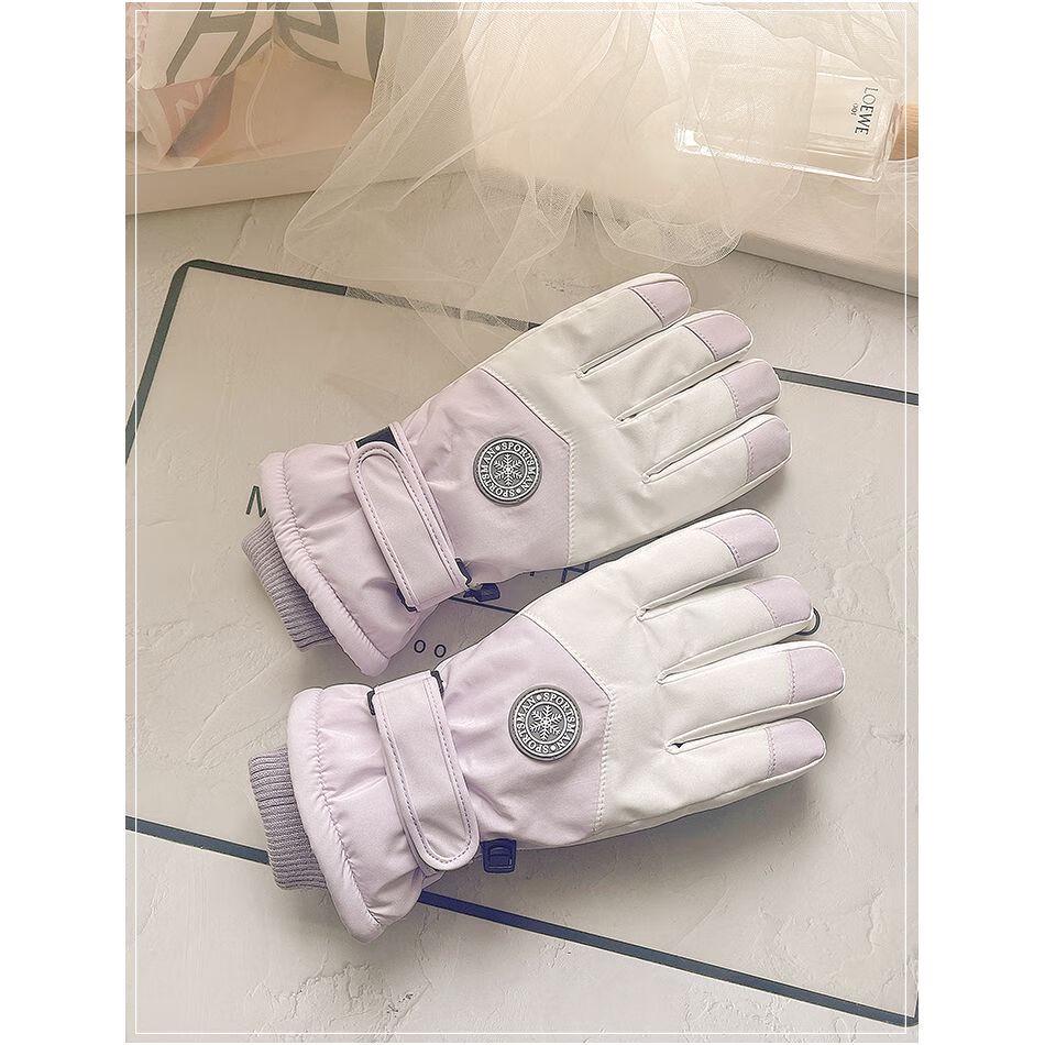 Unisex Winter Ski Warm Gloves: Touch Screen, Windproof, Velvet-Lined, Perfect for Cycling and Outdoor Activities