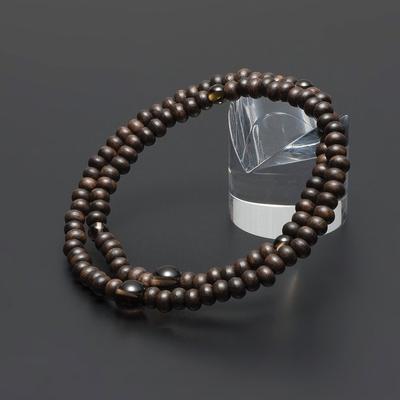 Specially Selected Bracelet Prayer Beads 108 Beads Striped Ebony Brown Crystal Tailor Genuine Mala Bead Brace Prayer