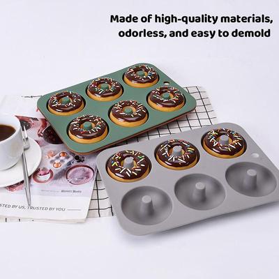 Silicone Donut Mold High Temperature Resistant Nonstick Pan For Baking Reusable Oven Safe DIY Cakes And Parties
